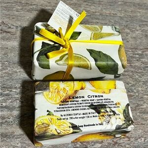 2-Erbario Toscano and Alchemia Lemon 🍋 Scented Italian Handmade Soaps Set